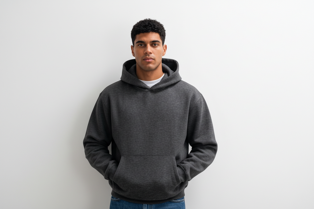 Dark Charcoal Oversized Pullover Hoodie