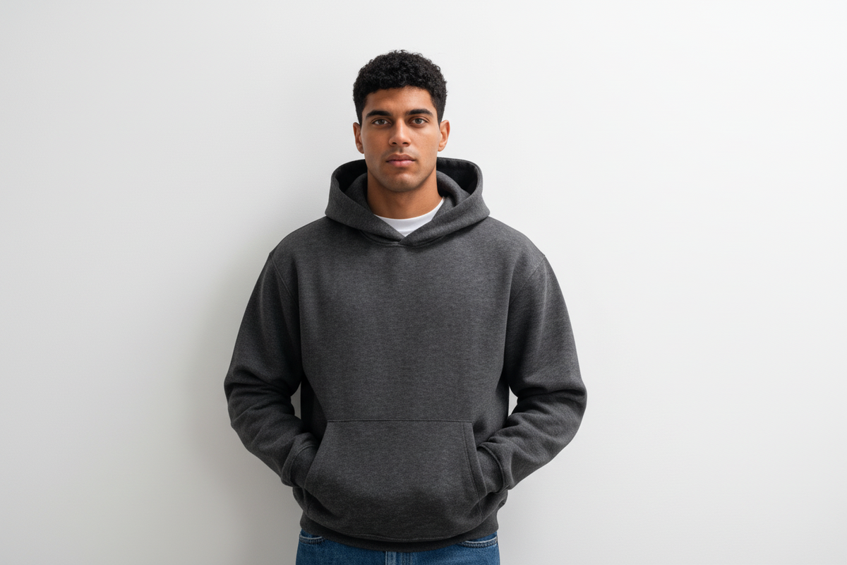 Dark Charcoal Oversized Pullover Hoodie