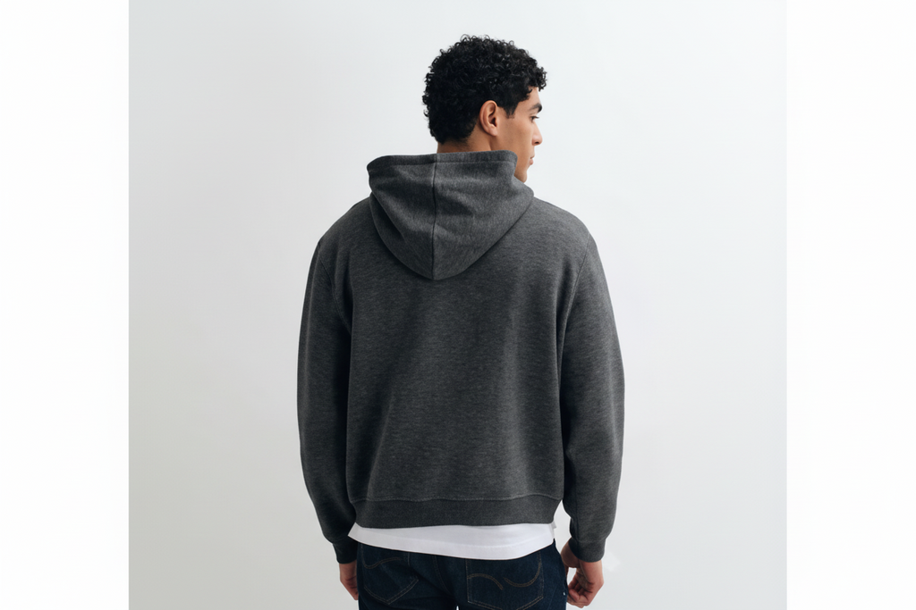 Dark Charcoal Oversized Pullover Hoodie