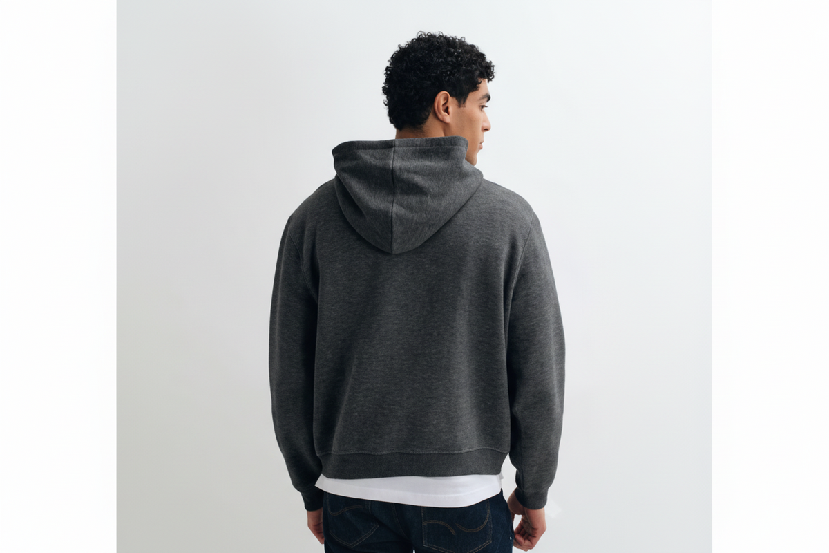 Dark Charcoal Oversized Pullover Hoodie