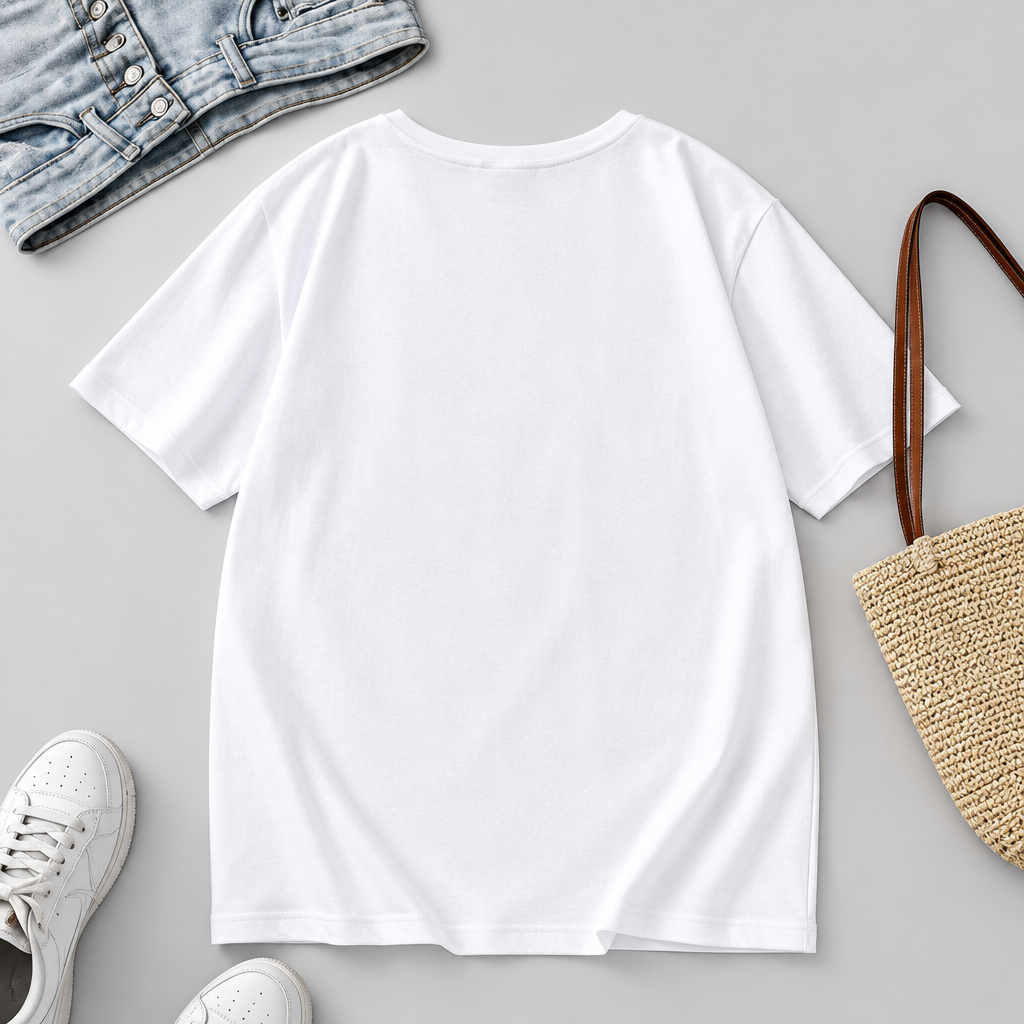 White "MILANO ITALY" Minimalist Graphic T-Shirt