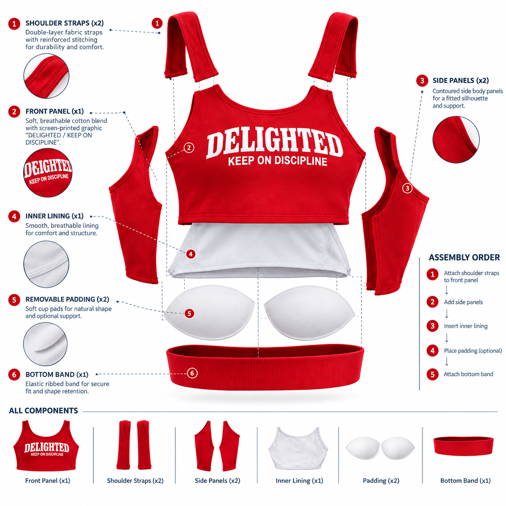 Delighted Discipline Crop Tank